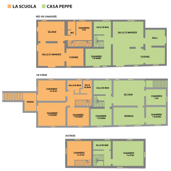 Plan des deux maisons
